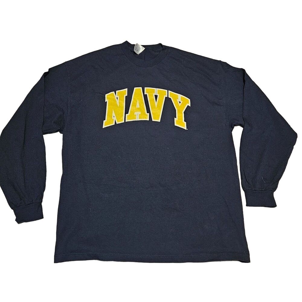 USN Navy Alstyle Apparel Men's Long Sleeve T-Shirt Size 2XL Quality Military
